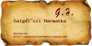 Galgóczi Harmatka névjegykártya